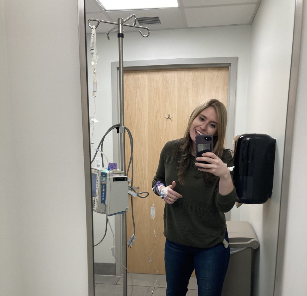 Ocrevus Infusion 1: first half&nbsp;dose